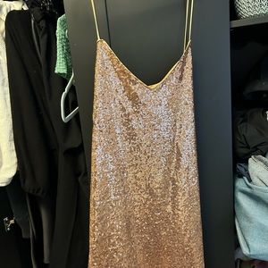 Gold sparkly strappy dress